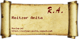 Reitzer Anita névjegykártya